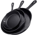 Simple Chef Cast Iron Skillet Set - 10", 8", 6.1"