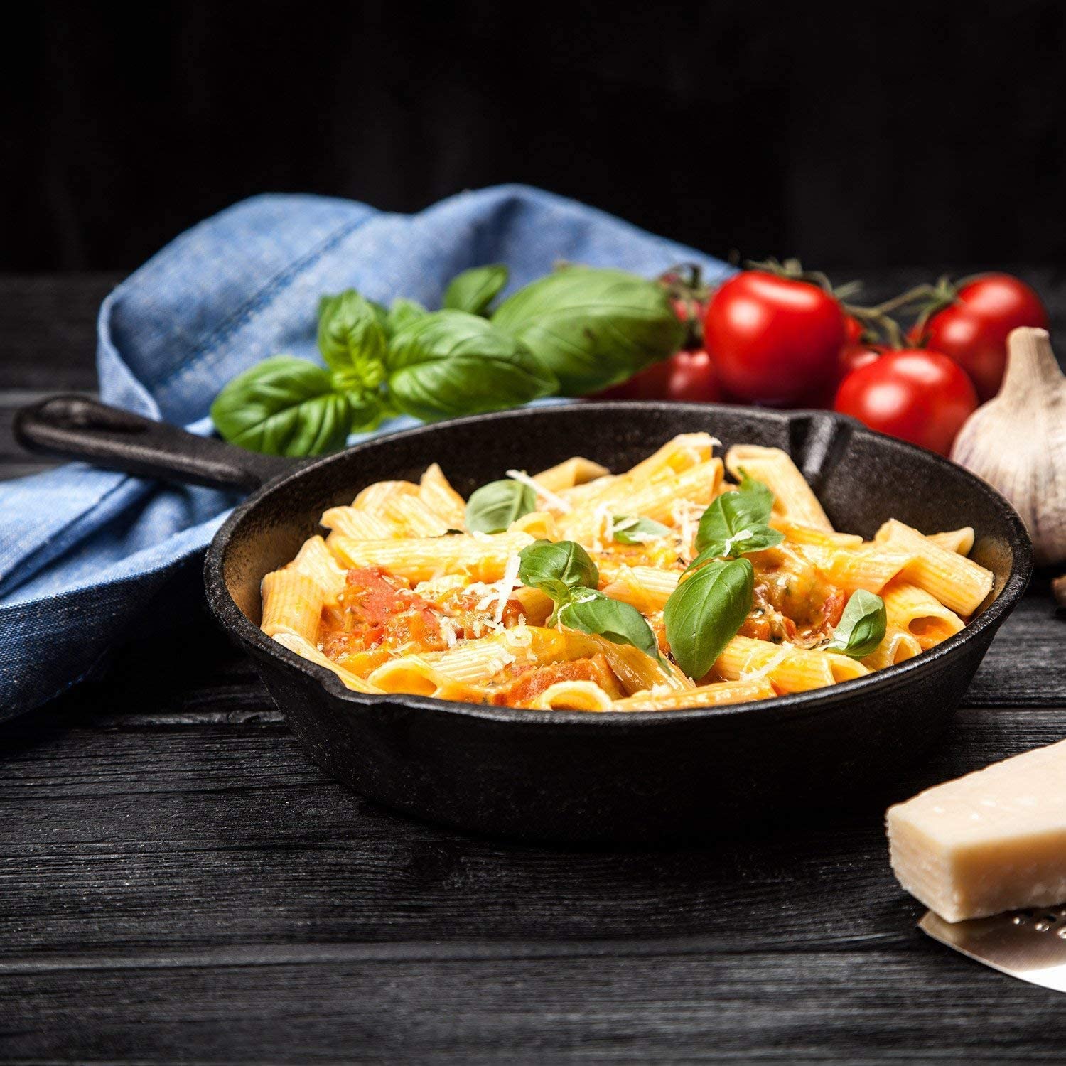 Simple Chef Cast Iron Skillet Set - 12", 10", 8"