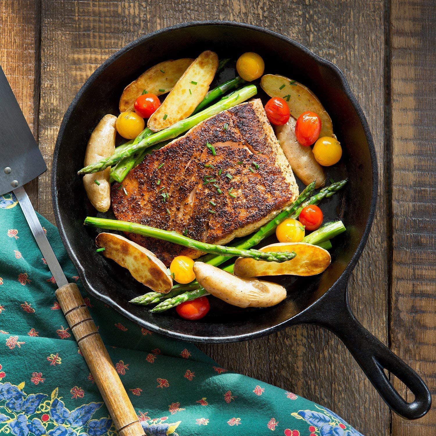 Simple Chef Cast Iron Skillet Set - 10", 8", 6.1"