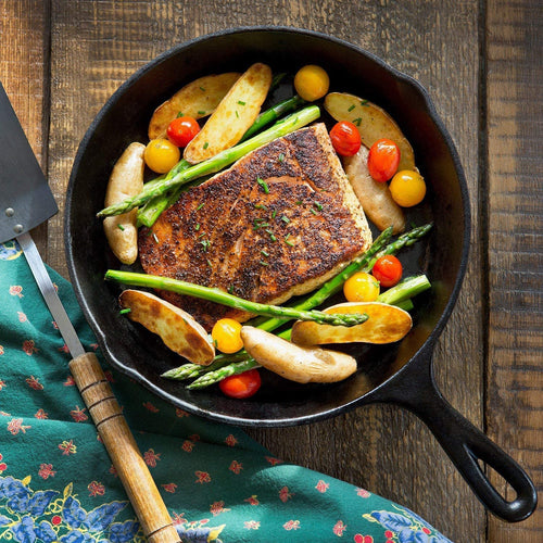Simple Chef Cast Iron Skillet Set - 12", 10", 8"